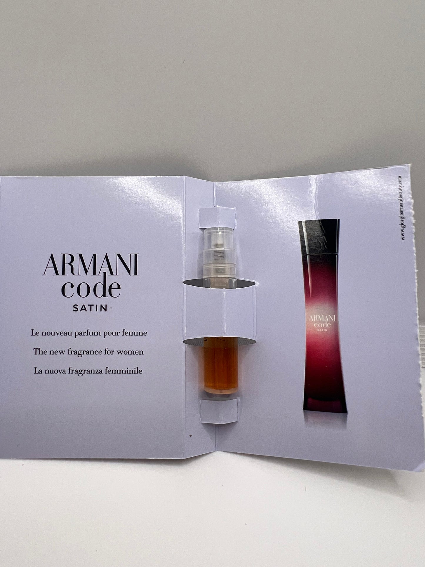 Echantillon armani code satin
