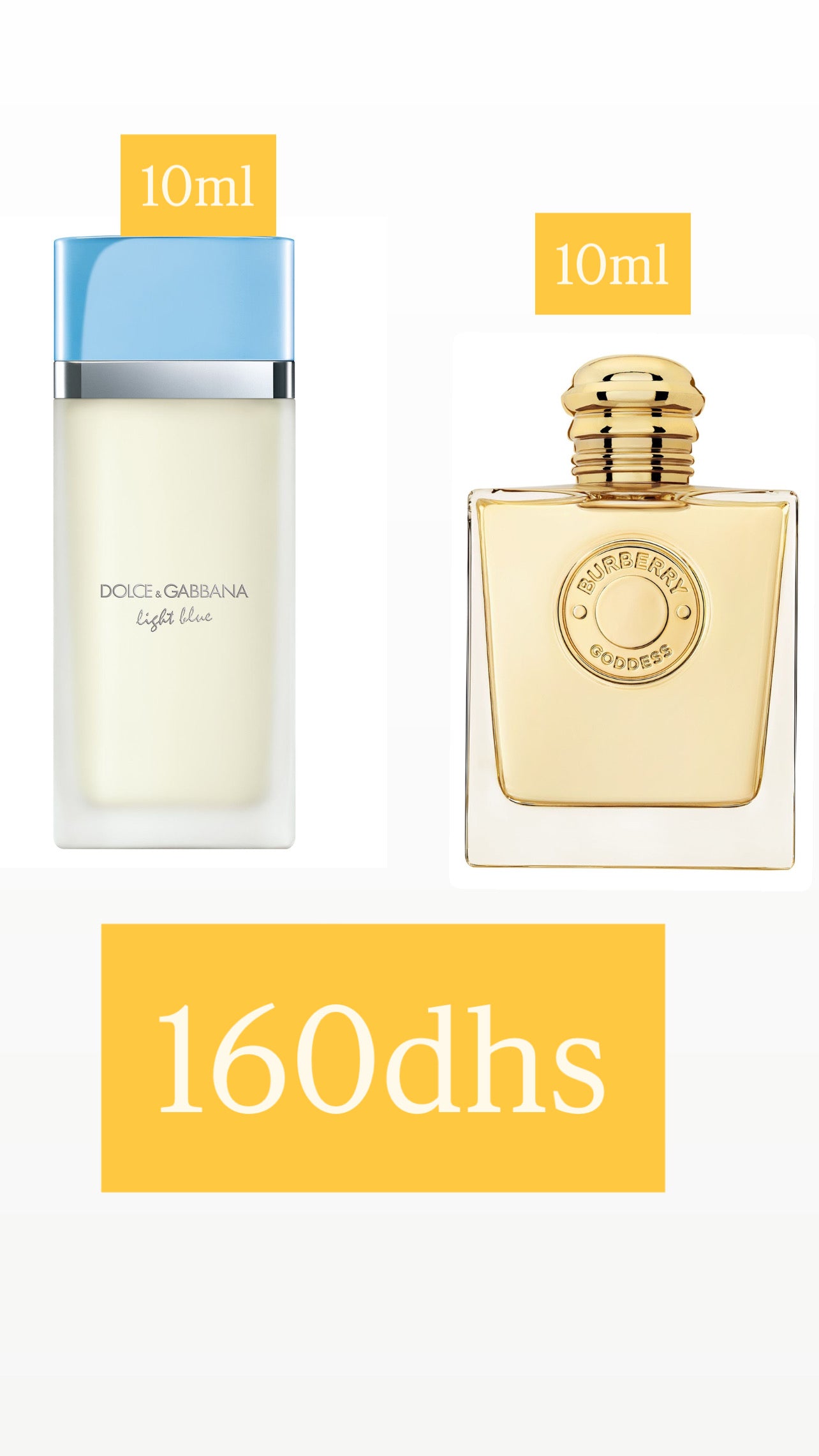 Pack burberry goddess /light blue