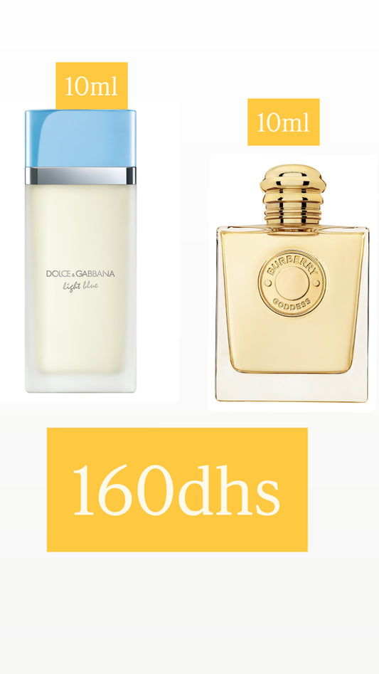 Pack burberry goddess /light blue